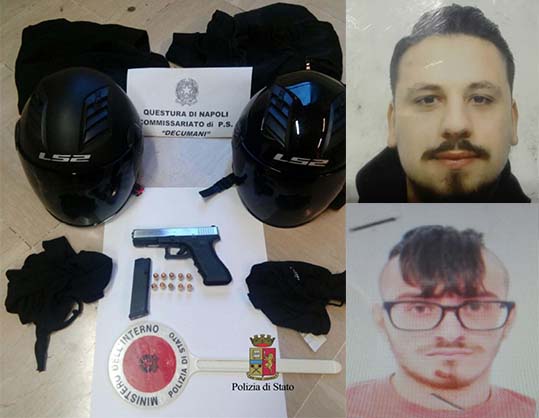 Napoli, la polizia blocca due giovani armati ai Decumani