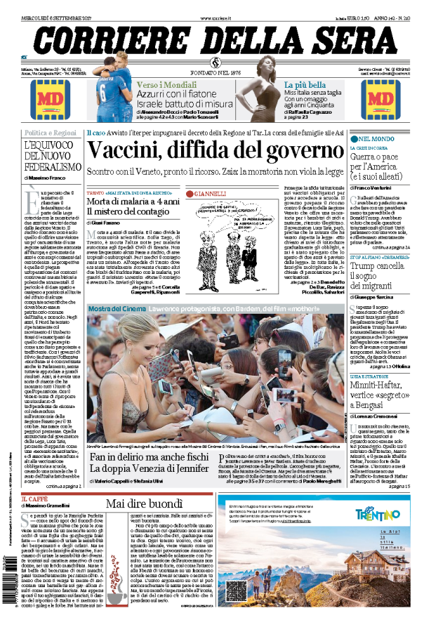 Edicola Italiana: i giornali di oggi