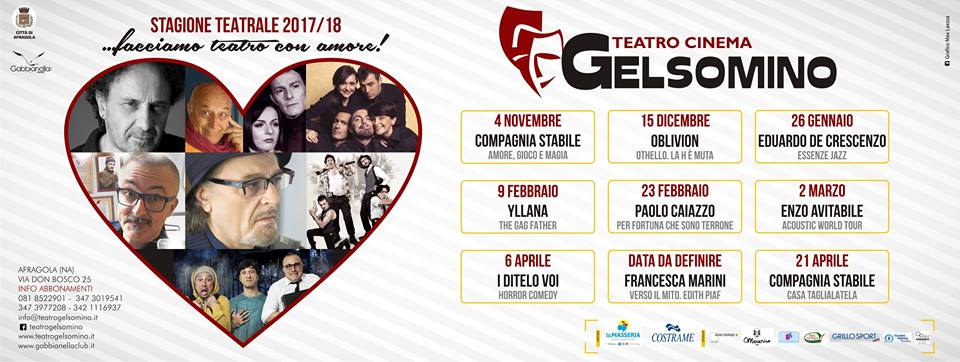 Teatro Gelsomino di Afragola: dal 4 novembre tra teatro e musica