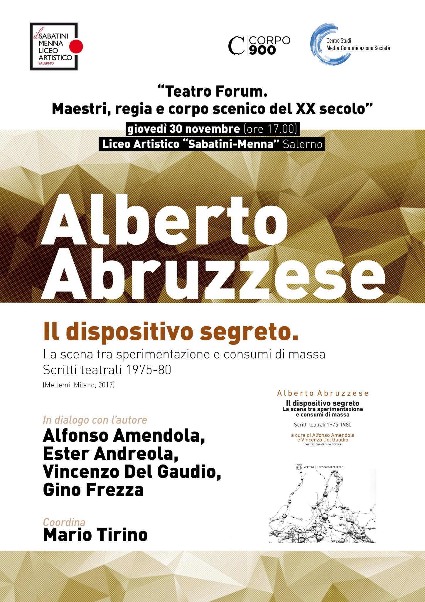 Il nuovo libro di Alberto Abruzzese al Liceo Artistico di Salerno