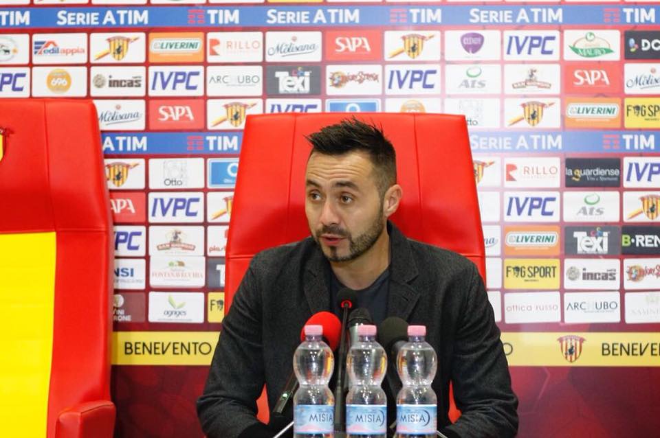 Benevento, De Zerbi: ‘Credo ancora nella salvezza, ma subiamo troppi gol’