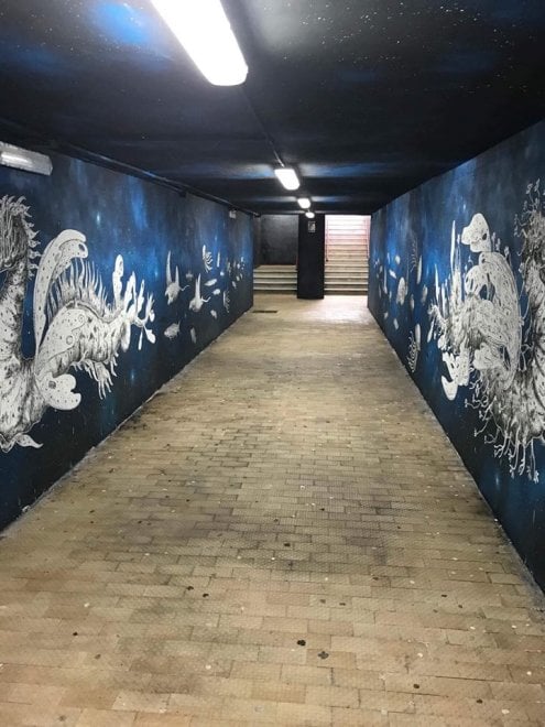 Imbrattato il murales di Inward a Piano di Sorrento: il quarto