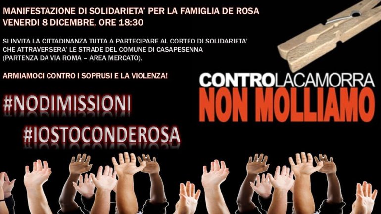 Casapesenna, tutti in piazza per il sindaco