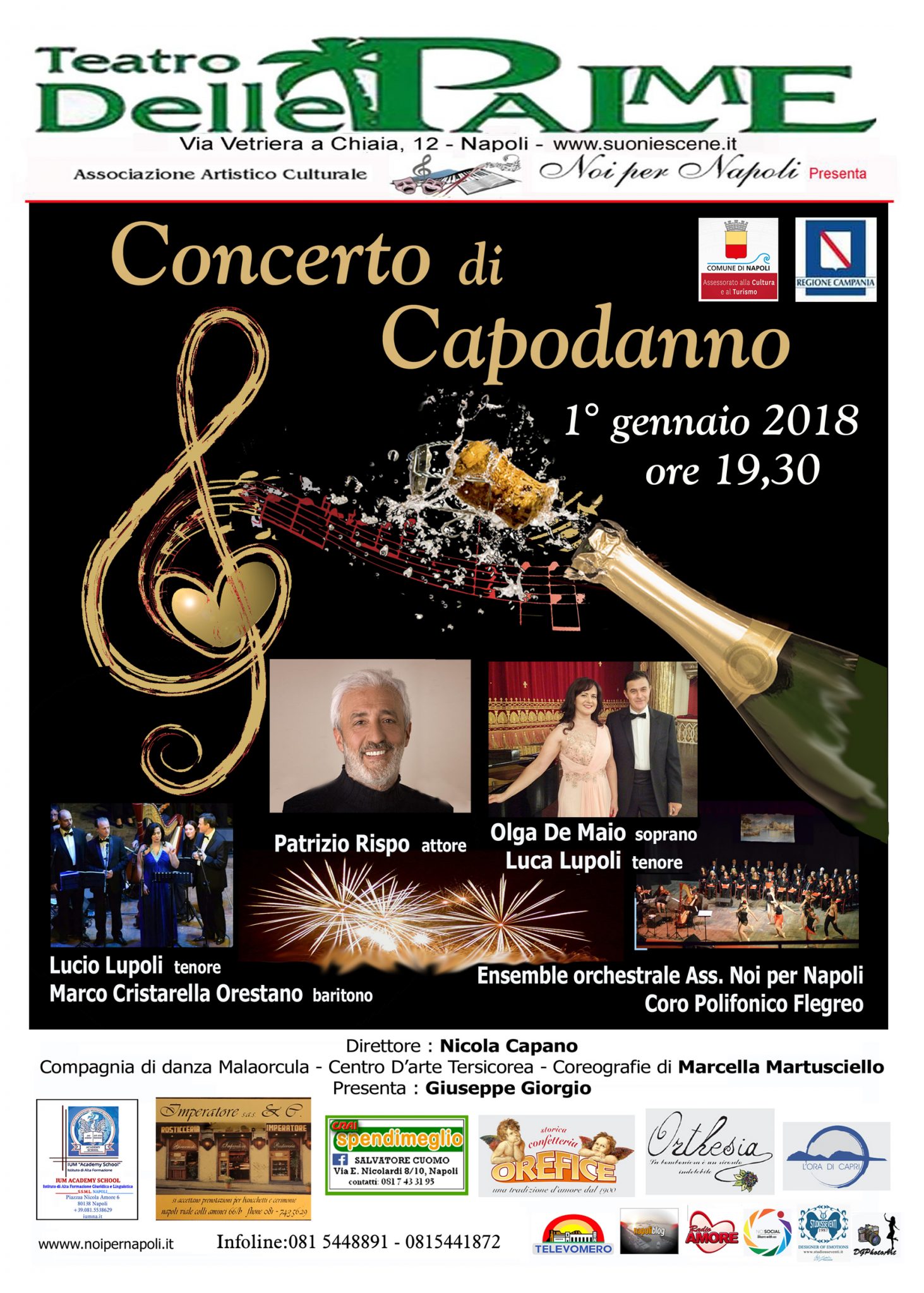 Concerto di Capodanno al Teatro delle Palme di Napoli con Patrizio Rispo
