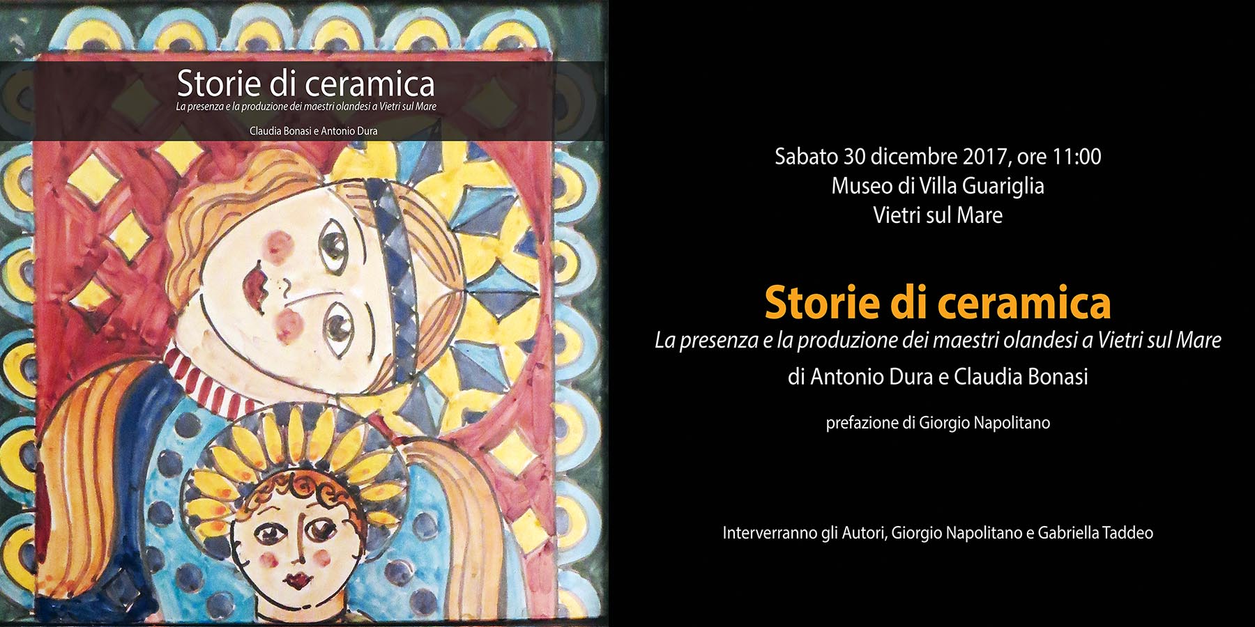 Storie di ceramica di Antonio Dura e Claudia Bonasi a Villa Guariglia di Vietri sul Mare
