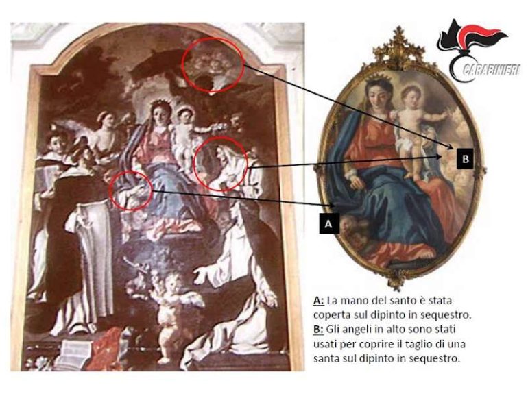 Recuperato il dipinto ‘Madonna con bimbo’ rubato in una chiesa in costiera Amalfitana