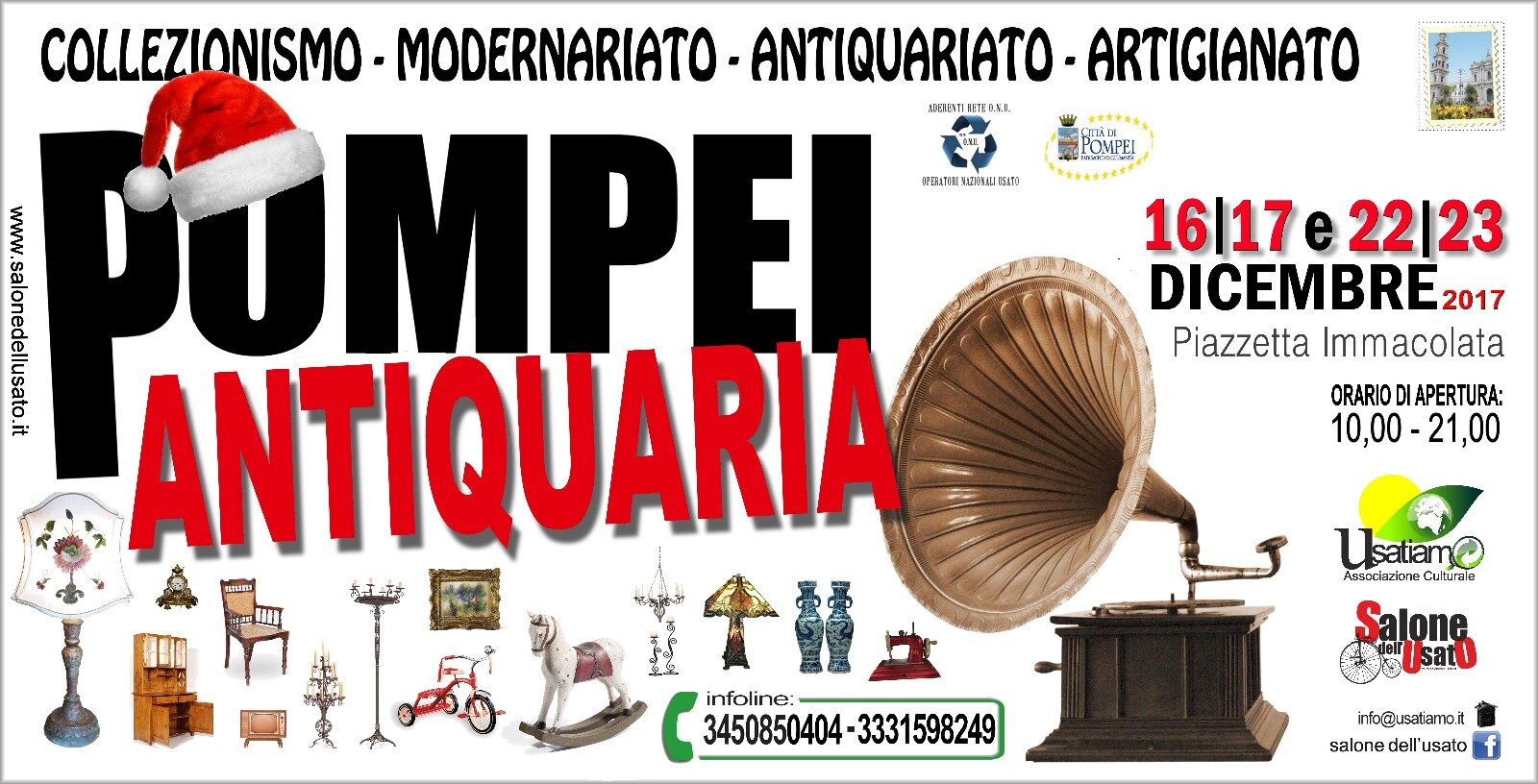 Parte domani ‘Pompei Antiquaria’
