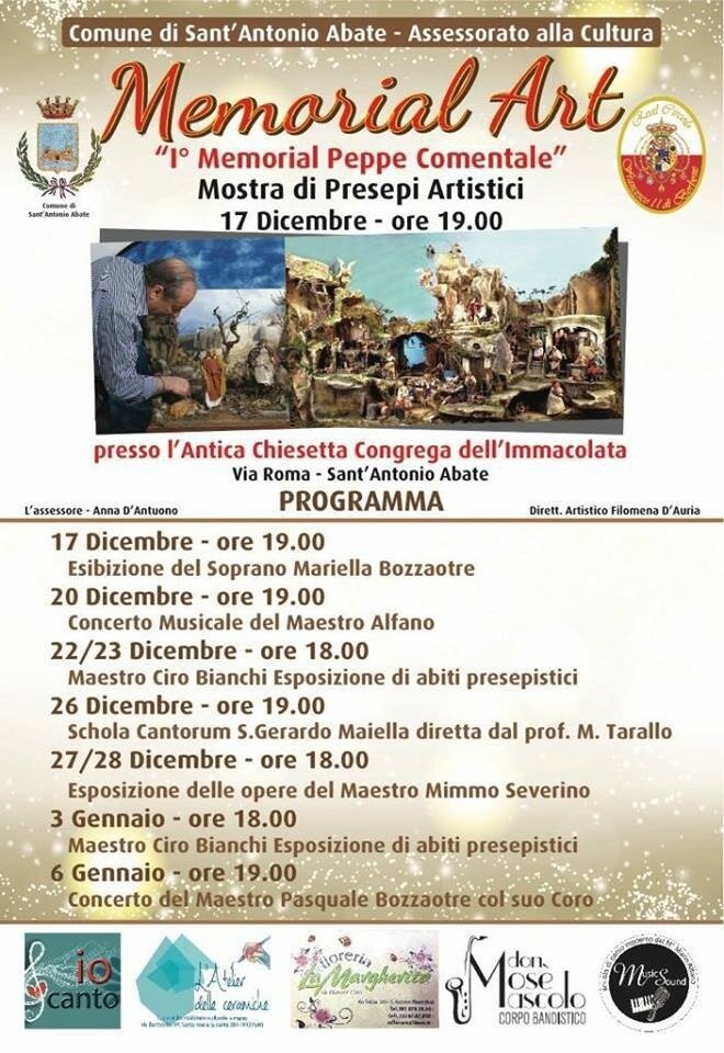 A Sant’Antonio Abate parte il ‘Memorial Art’ dedicato a Giuseppe Comentale