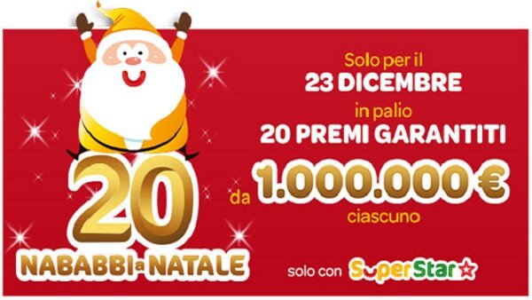 20 Nababbi a Natale: quando una giocata ti fa vincere 1 milione di euro