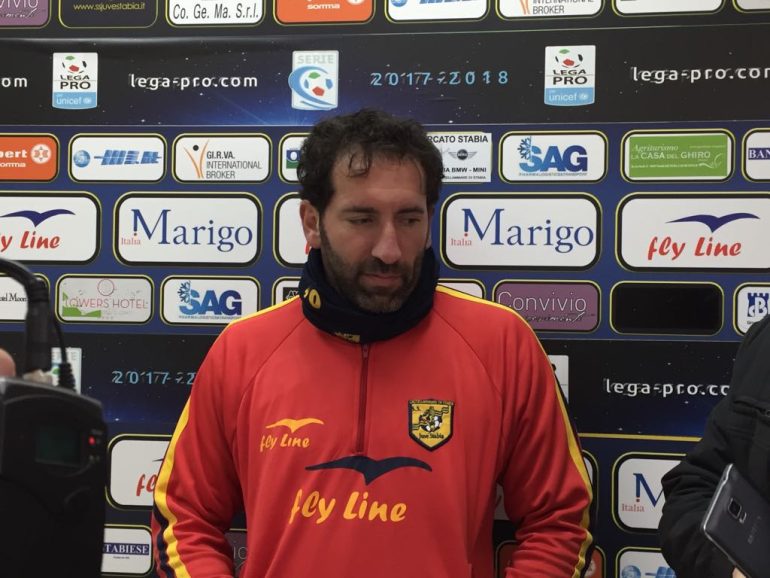 Juve Stabia, Caserta: ‘Contro il Fondi per portare a casa i 3 punti’