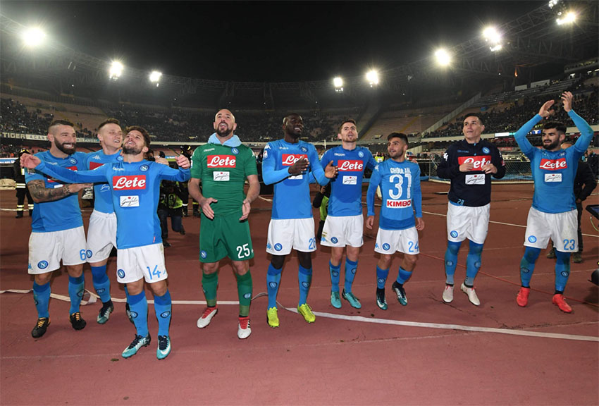 Napoli champagne: è il secondo club in Europa per media punti