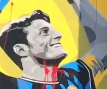 Milano: imbrattato il murales interista appena inaugurato
