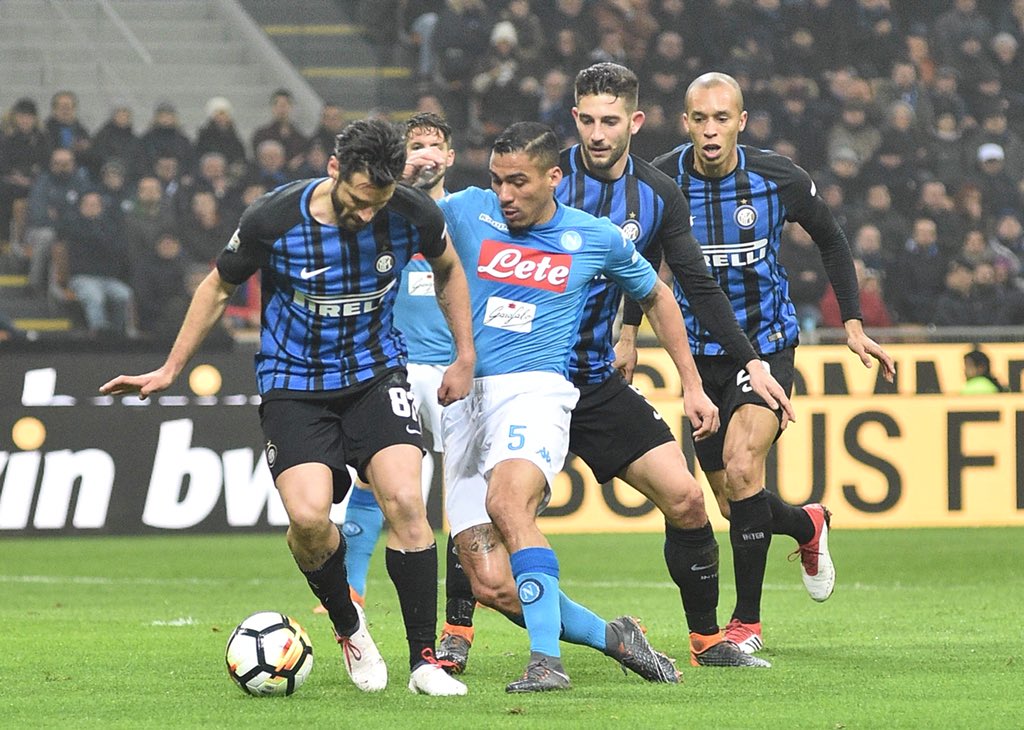 Napoli-Inter, azzurri in vantaggio 36 vittorie a 17