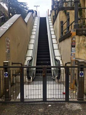 Napoli, trasporto pubblico: al Vomero anche le scale “immobili”