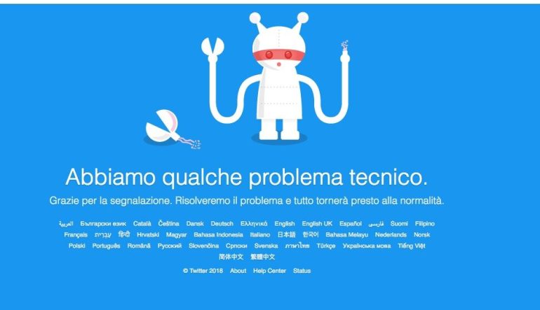Twitter down in Italia: utenti nel panico