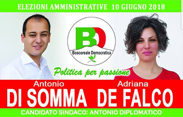 Boscoreale Democratica, domani l’inaugurazione del comitato elettorale Di Somma-De Falco