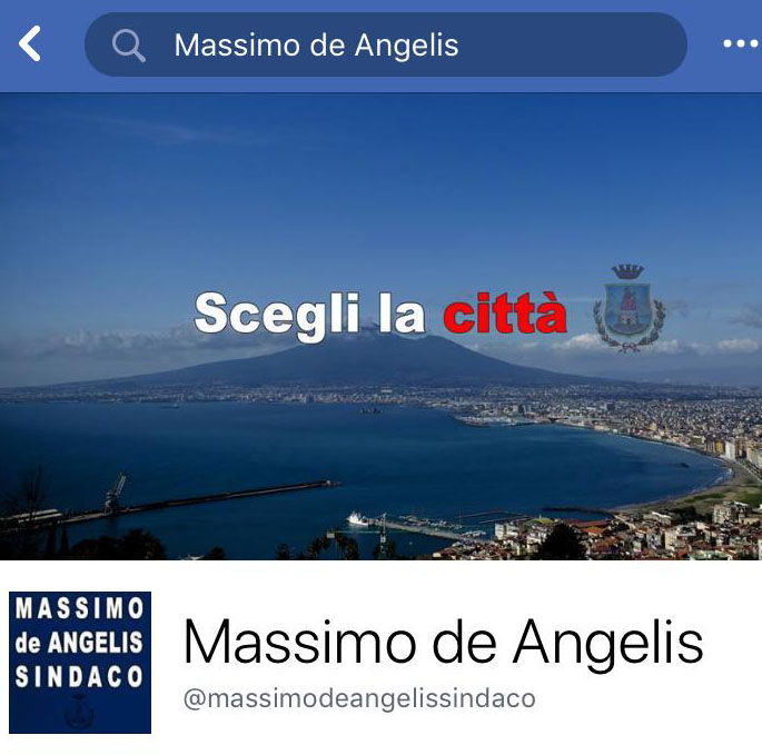 La ‘gaffe’ del candidato sindaco: lo stemma del comune di Castellammare finisce sui manifesti di Massimo De Angelis