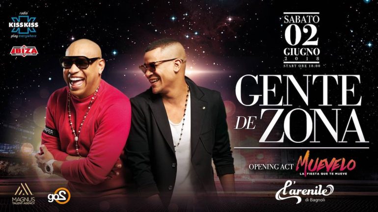 Sabato 2 giugno Gente de Zona in concerto all’Arenile di Bagnoli