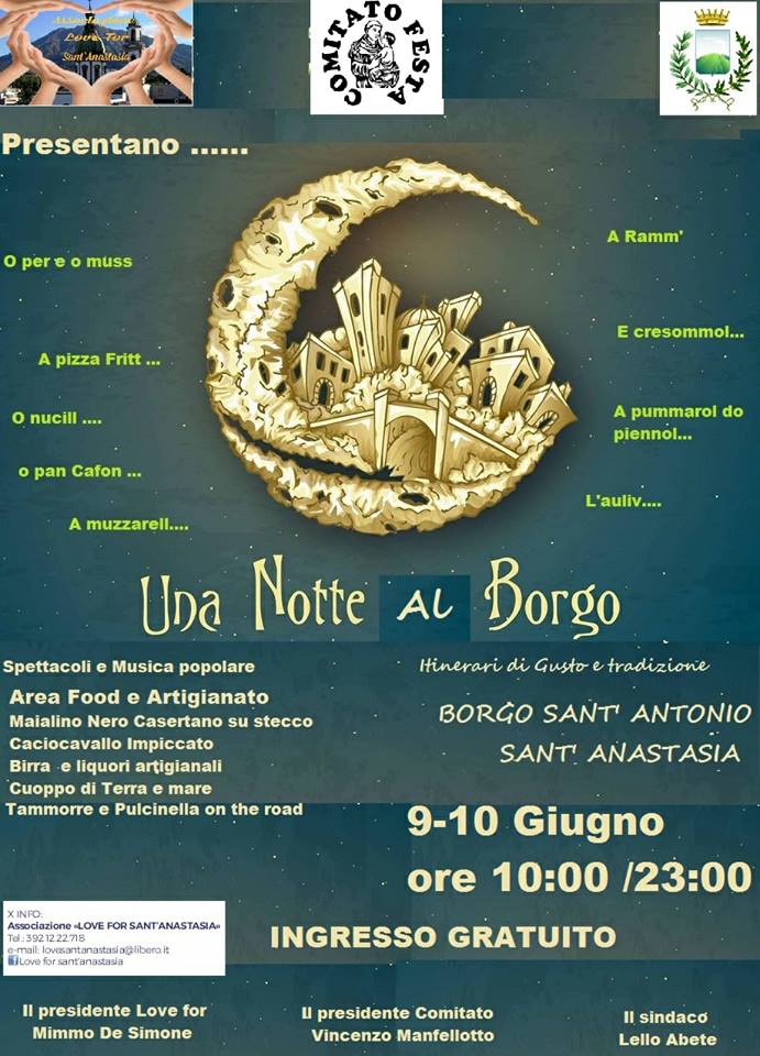 Una notte al borgo: due giorni di festa al Borgo Sant’Antonio di Sant’Anastasia