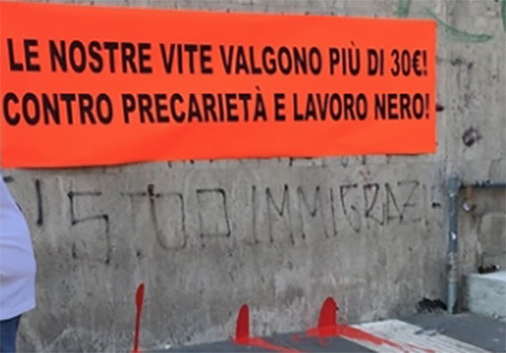Napoli, la protesta dei lavoratori precari: ‘La nostra vita non vale 30 euro’