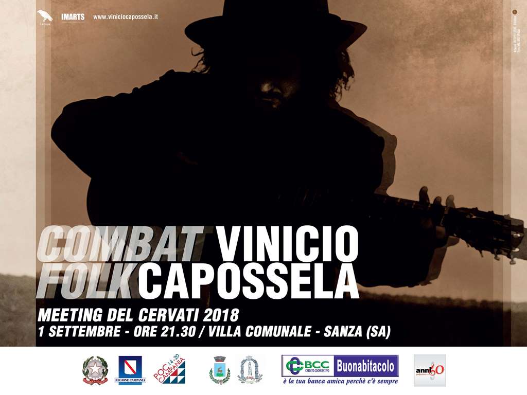 Vinicio Capossela chiude il Meeting del Cervati 2018. Sabato 1 settembre a Sanza