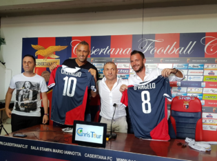 Casertana: bagno di entusiasmo per Castaldo e D’Angelo