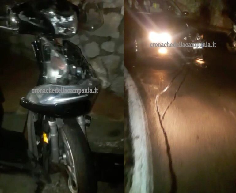Scontro tra moto e auto lungo la Statale Sorrentina: ferito un giovane centauro