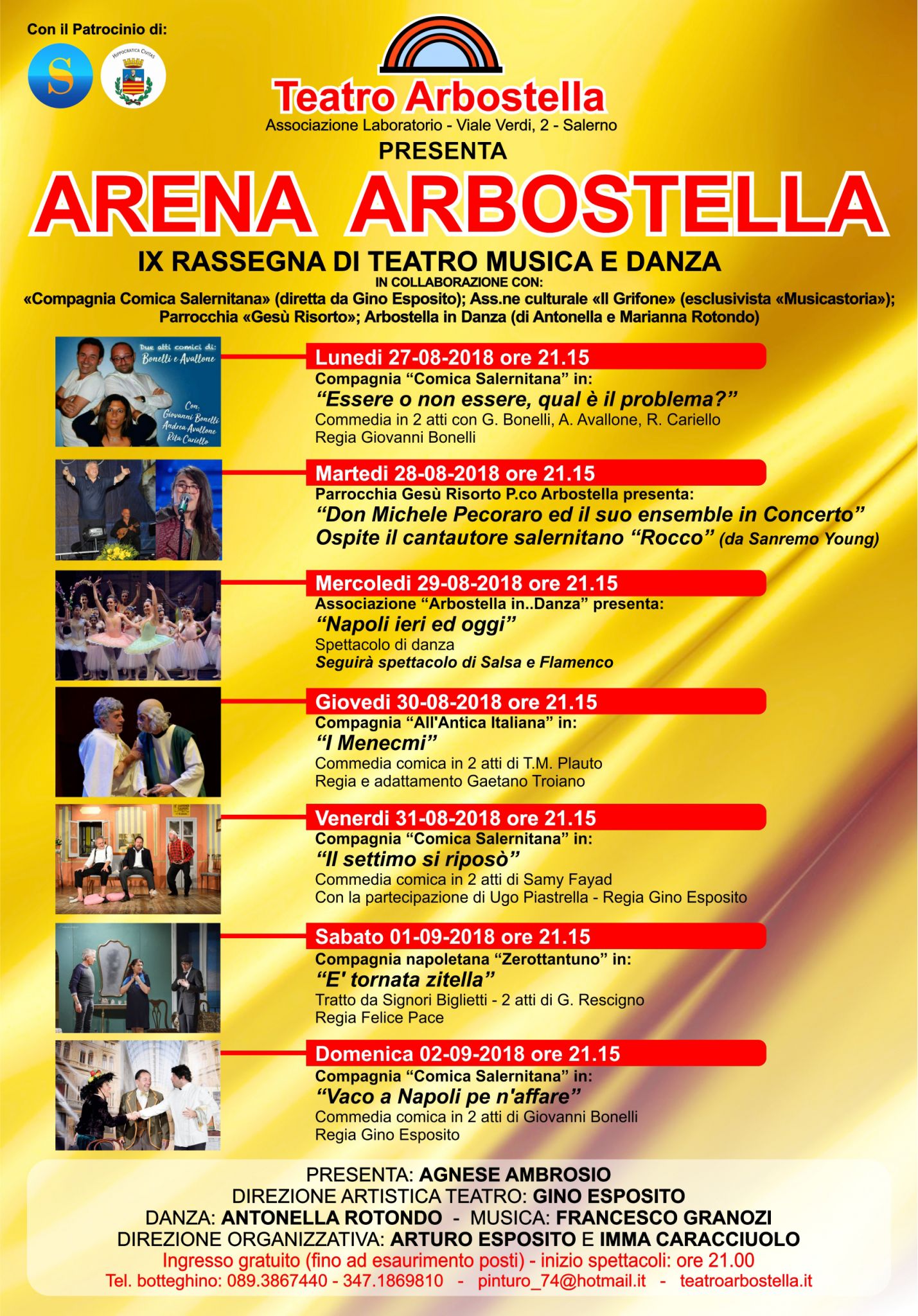 Nona edizione dell’Arena Arbostella, la kermesse all’aperto nela zona orientale di Salerno