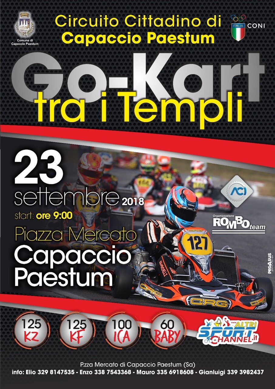 “Go Kart tra i templi”: 1a edizione a Capaccio Paestum