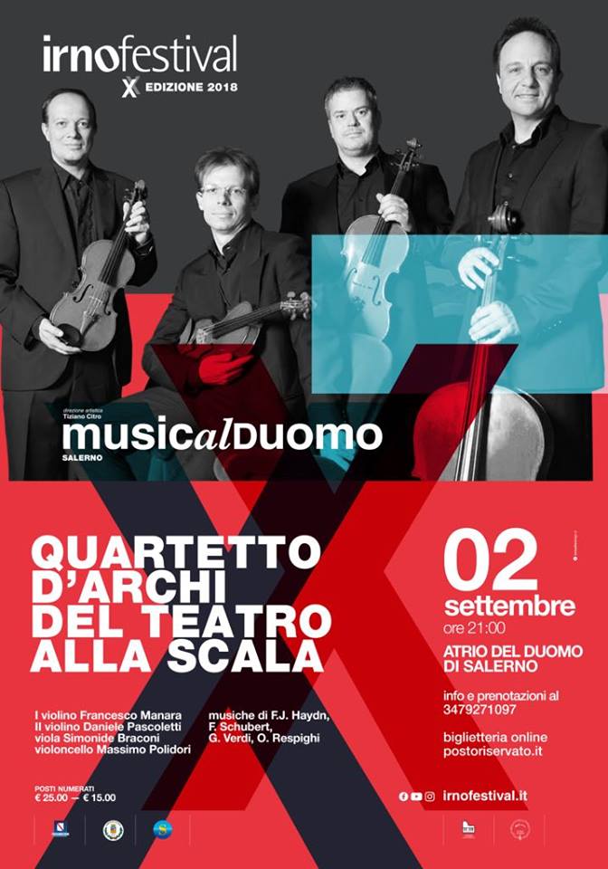 Irnofestival: grande attesa per il Quartetto d’archi del Teatro alla Scala