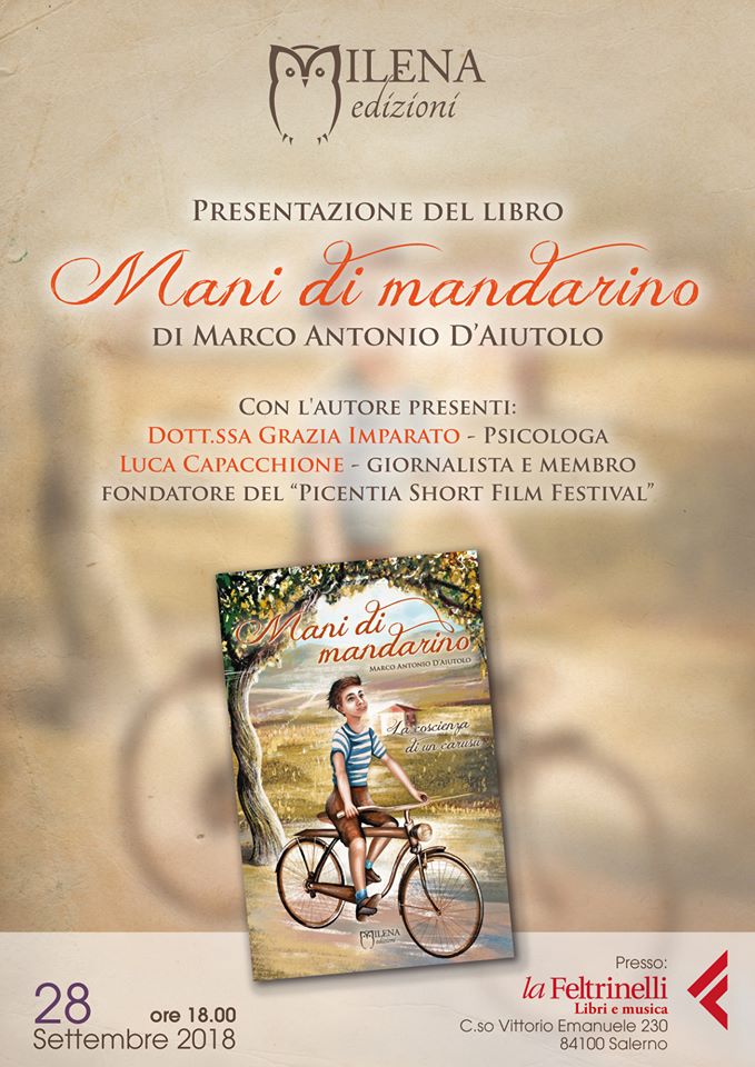 Continua con successo il tour di presentazioni di Marco Antonio D’Aiutolo per la Milena Edizioni “Mani di mandarino – La coscienza di un carusu” .