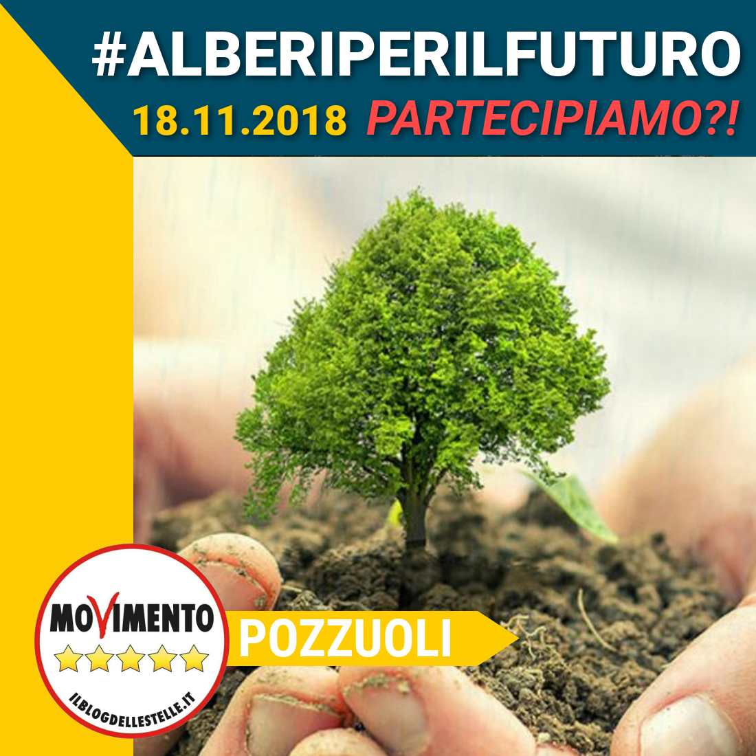 Il M5S lancia l’iniziativa a Pozzuoli “Alberi per il futuro”