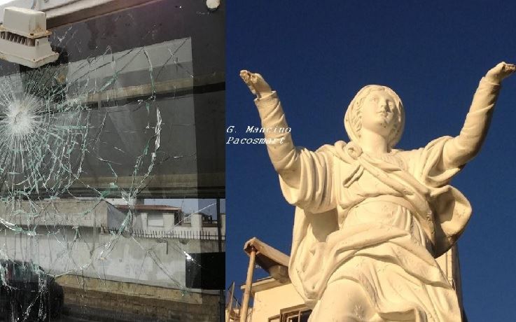 Teppisti sfregiano la statua della patrona di Monte di Procida. La denuncia del sindaco su Fb
