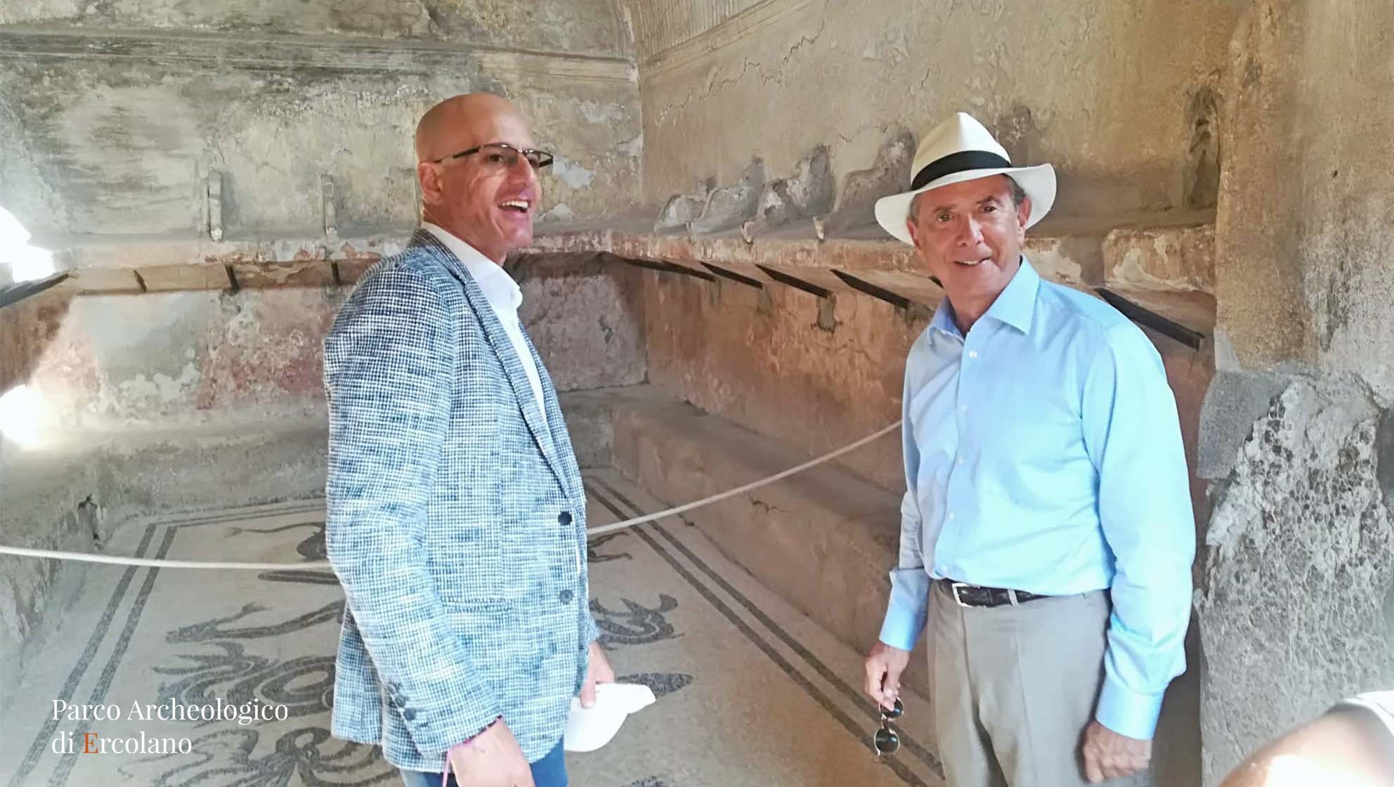 L’Ambasciatore degli Stati Uniti in Italia, Lewis M. Eisenberg, in visita al Parco Archeologico di Ercolano