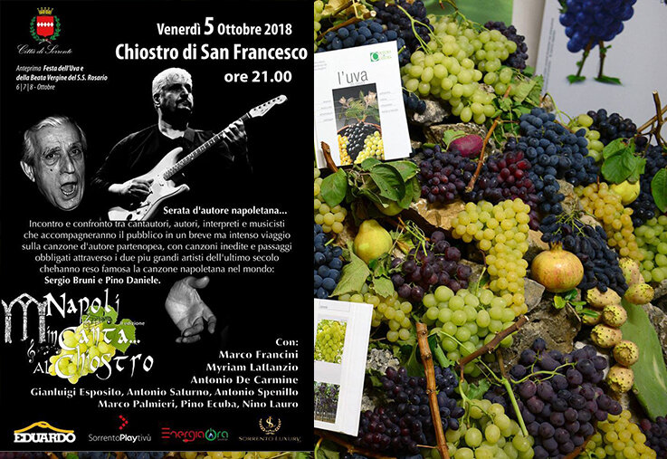 Festa dell’uva a Sorrento, tradizione e sapori con i suoni d’autunno protagonisti al Borgo di Priora
