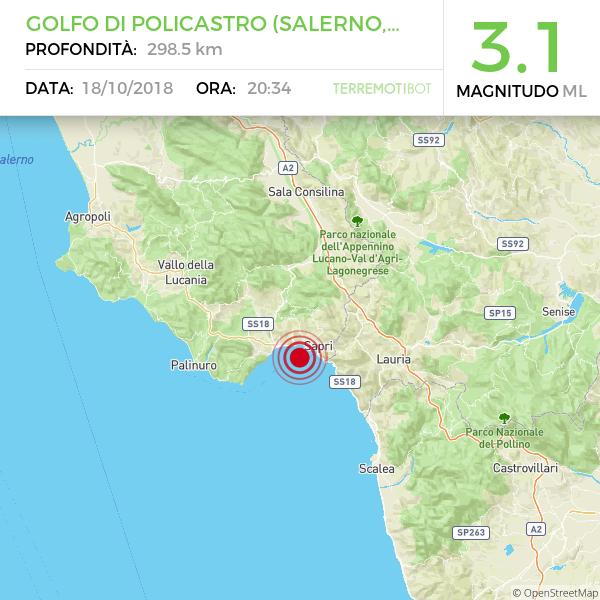 Scossa di terremoto in provincia di Salerno: gente in strada