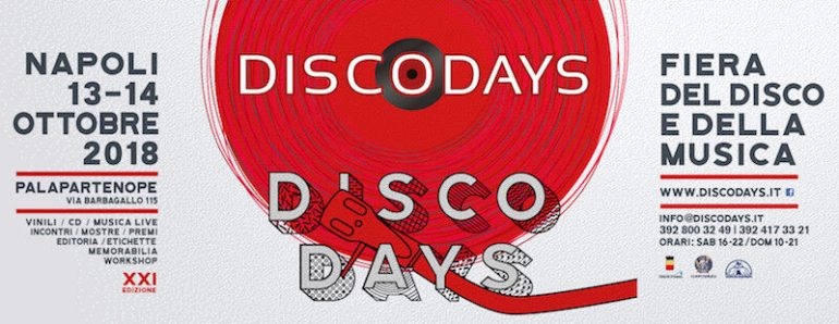 XXI edizione del DiscoDays. Sabato 13 e domenica 14 ottobre al Palapartenope di Napoli