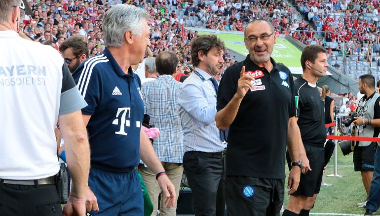 Ancelotti dalla Leotta: ‘Il lavoro di Sarri è stato fondamentale per il Napoli’