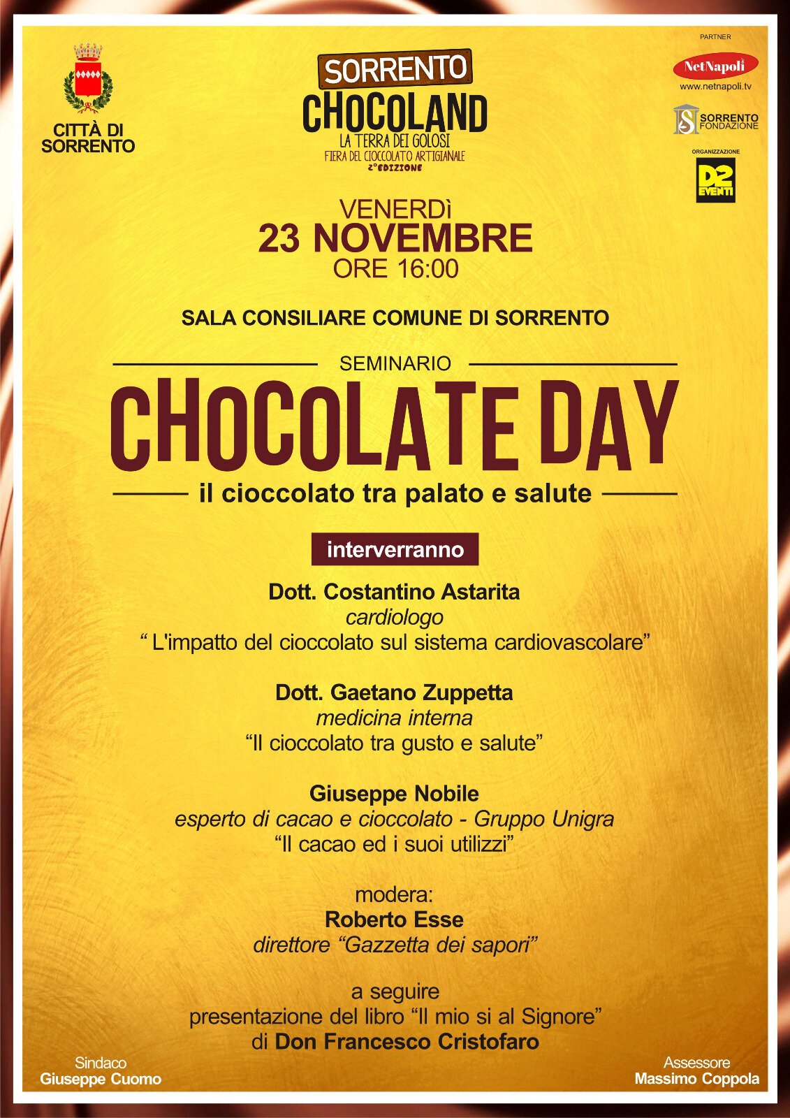SORRENTO CHOCOLAND, la fiera del cioccolato artigianale dal 22 al 25 novembre