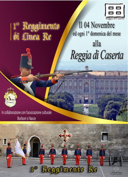 Reggia di Caserta, rievocazione storica con il cambio della Guardia Borbonica