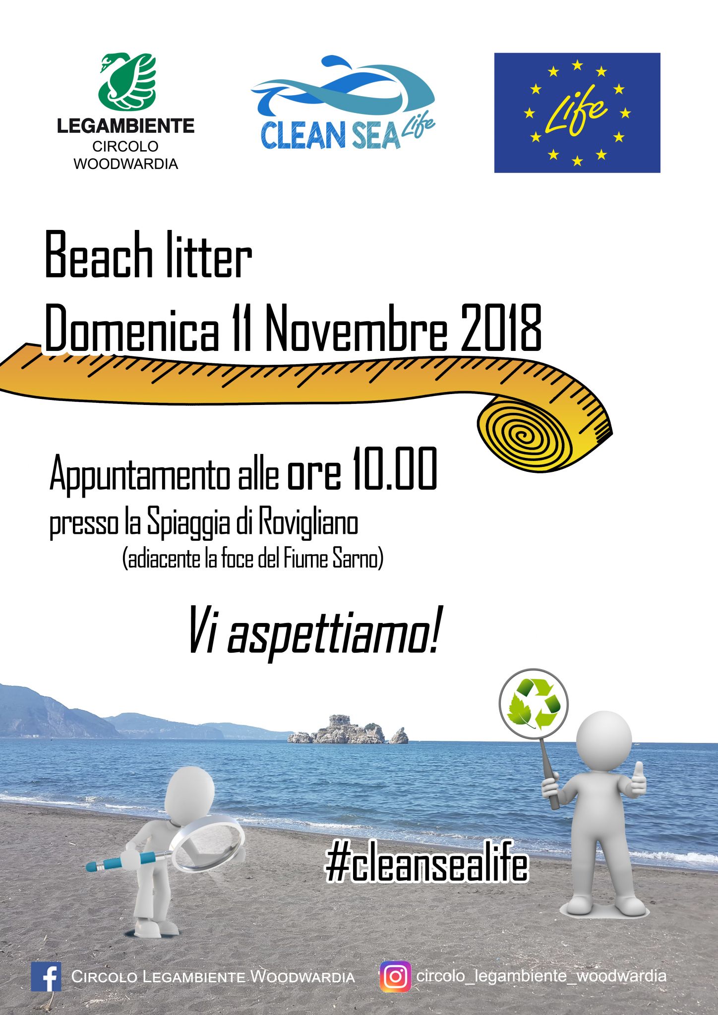 Legambiente. ‘Clean Sea Life’, domenica 11 novembre presso la spiaggia di Rovigliano