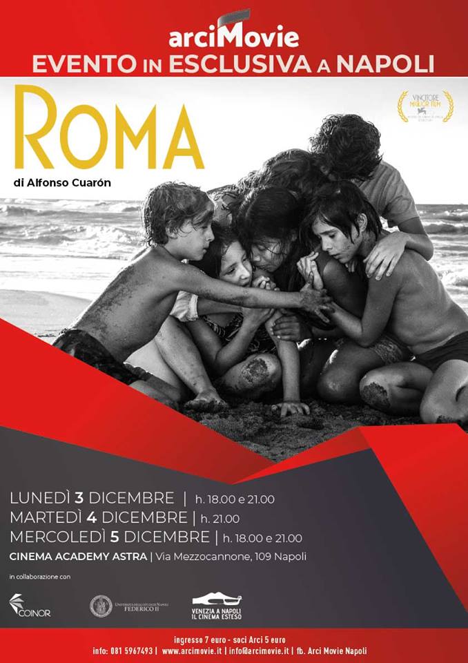 ‘ROMA’ di Alfonso Cuaron in esclusiva al cinema Astra di Napoli dal 3 al 5 dicembre