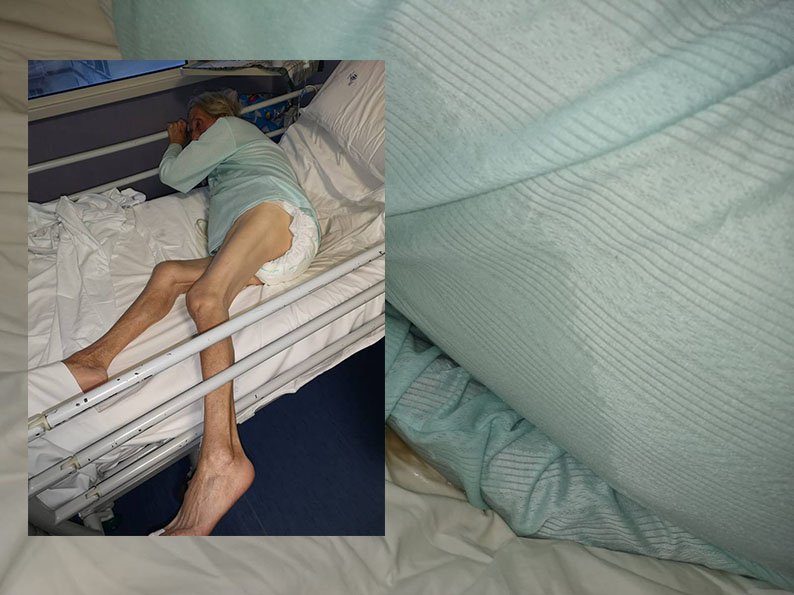 Choc all’ospedale di Caserta: paziente di 85 anni legata al letto e impregnata di urine