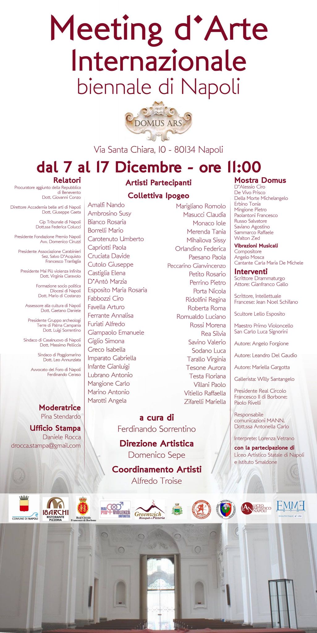 Meeting D’Arte Internazionale Biennale di Napoli presso il Centro di Cultura Domus Ars