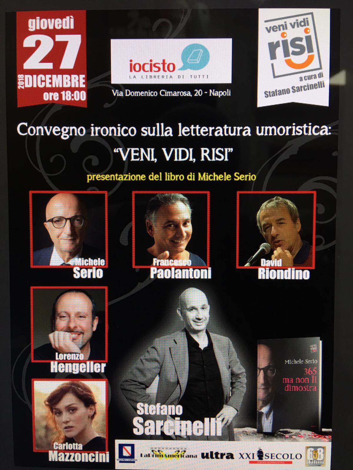 ‘Veni, vidi, risi’: convegno semiserio sulla letteratura comica. A cura di Stefano Sarcinelli