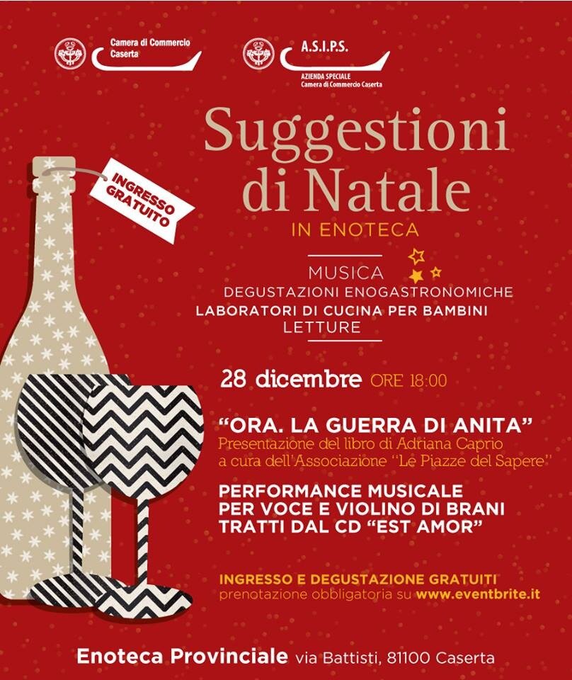 Caserta, Camera di Commercio: “Suggestioni di Natale”. Live Letteratura & Musica