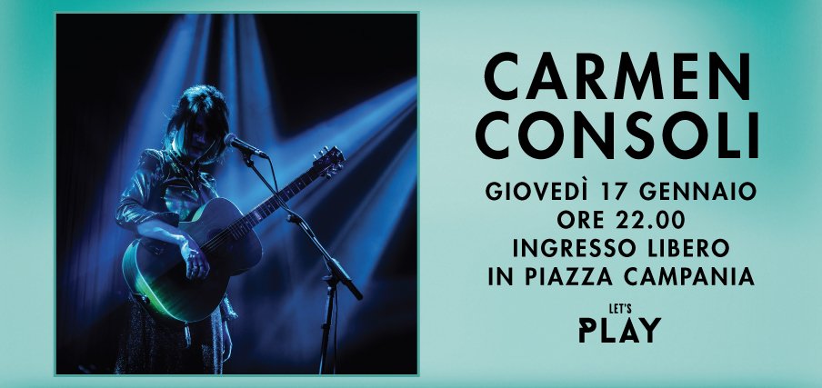 Carmen Consoli live al Centro Commerciale Campania, giovedì 17 gennaio