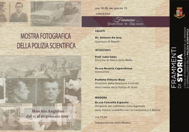 A Napoli la mostra fotografica della Polizia Scientifica