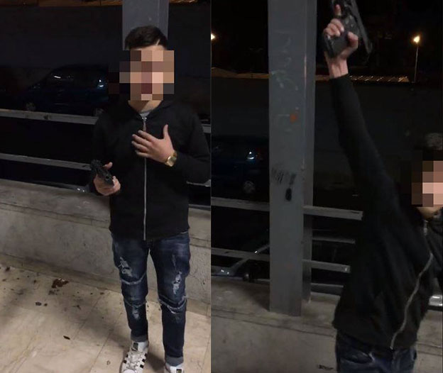 Napoli, bimbo canta per detenuto e spara in aria, polemica sui social