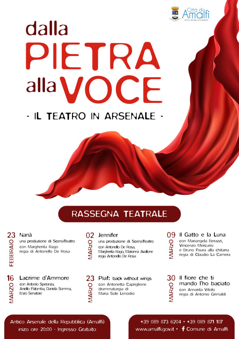 Amalfi. La cultura per la destagionalizzazione. Al via la rassegna ‘Dalla Pietra alla Voce – Il Teatro all’Arsenale’